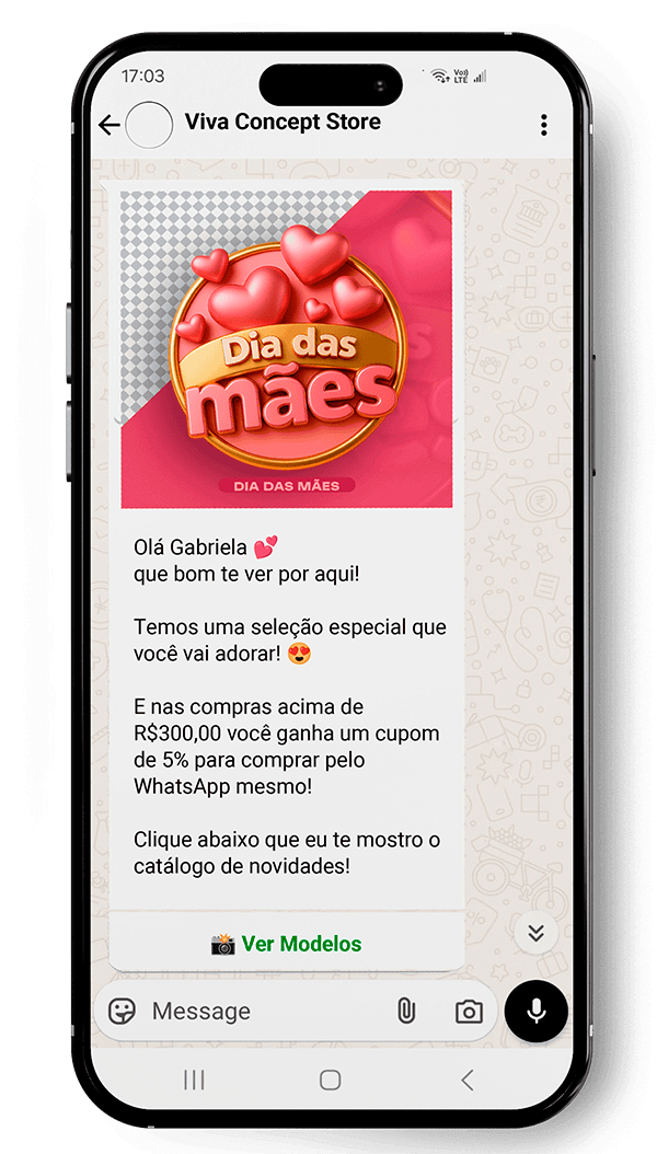 Imagem do catálogo de promoções com ofertas personalizadas via VoxMe